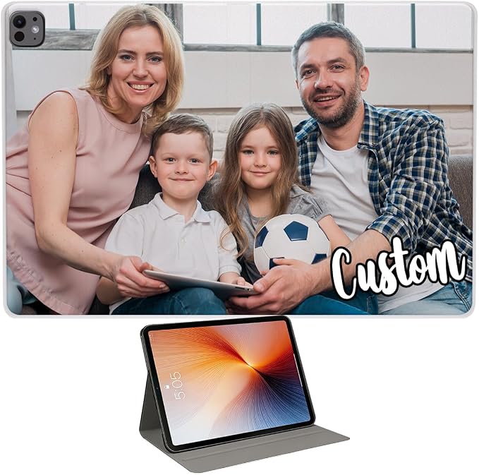 Custom Case for iPad Air 3rd Generation 2019 / iPad Pro 2017 10.5 inch Personalized Customized Picture Logo Text Name PU Leather Tablet Cover Premium Folio Flip Stand Case Auto Wake/Sleep