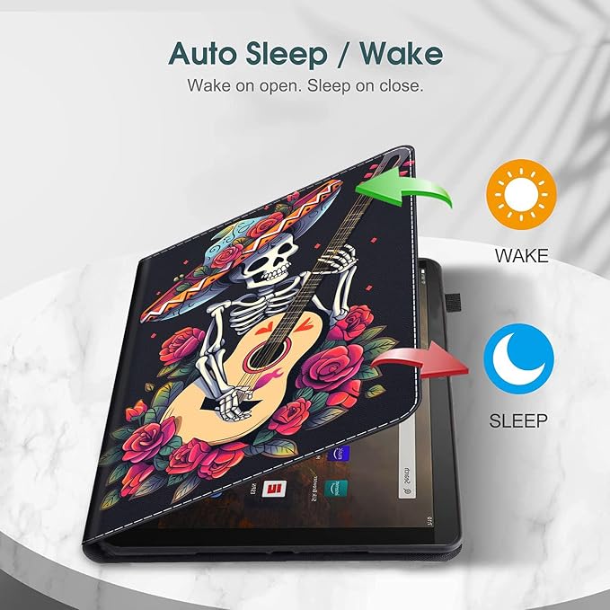 Case Fits Amazon Kindle Fire HD 8 &amp 8 Plus Tablet (12th Generation/10th Generation 2022/2020 Release) 8 Multi-Angle Smart Stand Cover Auto Sleep/Wake Space Corgi Dog