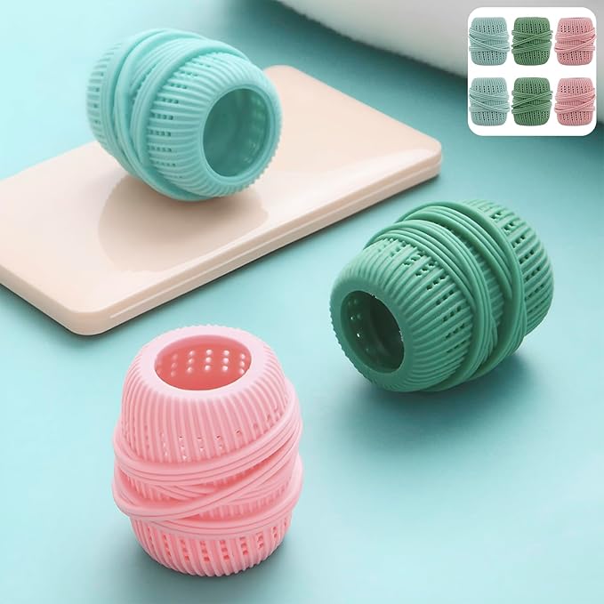 6Pcs Washing Machine Laundry Ball Fabric Softener Dispenser Balls for Washing Machine TPE Household Fabric Softener Dispenser Softener Ball Dispenser Laundry Detergent Balls for Laundry Room(6pcs)