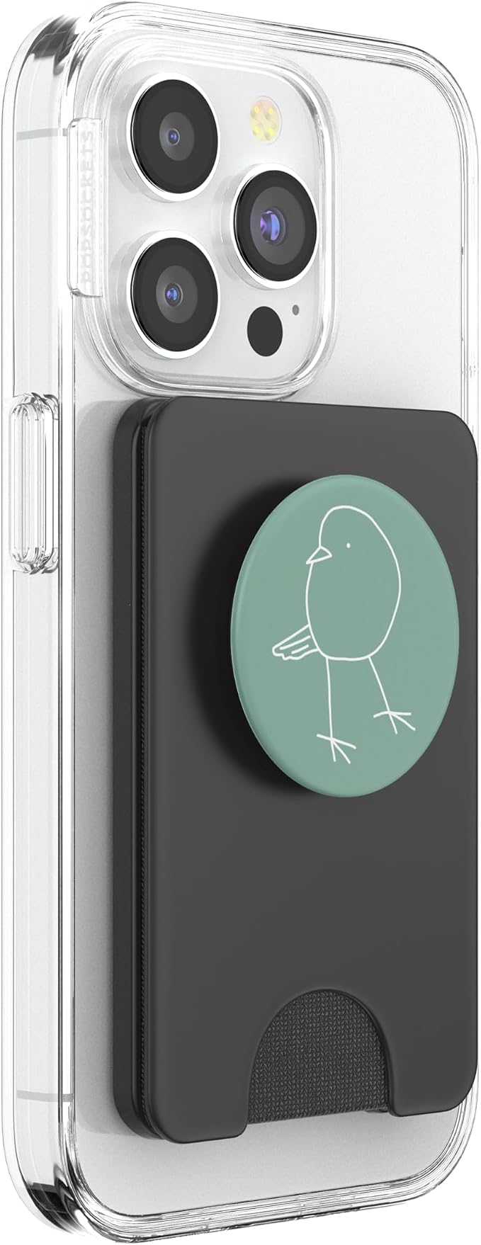 Cute Bird Line Art Nature Minimalist Modern Mint Sage Green PopSockets Adhesive PopGrip