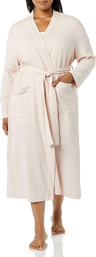 Amazon Essentials Women's Lightweight Waffle Full-Length Robe (Available in Plus Size)