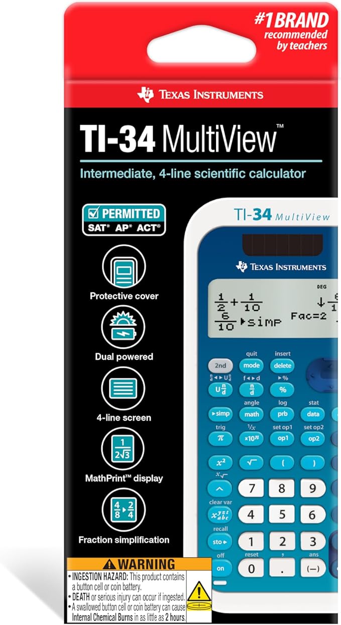 Texas Instruments TI-34 MultiView Scientific Calculator