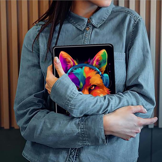 American Flag Deer Pattern Case for All-New Amazon Kindle Fire 7 Inch Tablet (9th/7th/5th Generation 2019/2017/2015 Release)360 Degree Rotating Stand Protective Cover with Auto Sleep/Wake