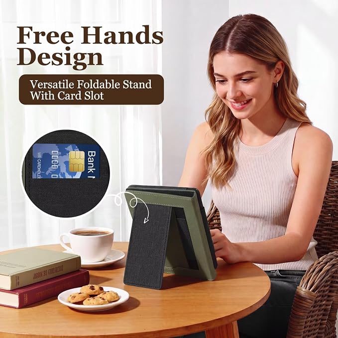 Fancity Case for Kindle Paperwhite 7/6.8 12th/11th Generation 2025 2024 | PU Leather Case with Auto Wake/Sleep Hand Strap for Kindle Paperwhite/Colorsoft Signature Edition 2021 Monet's Garden