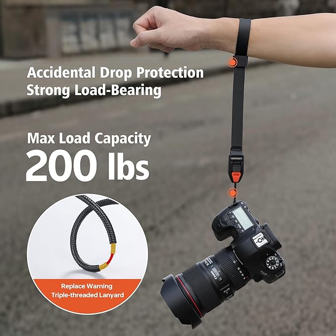 Manbily Camera Wrist Strap, Quick Release Camera Hand Strap for Photographers DSLR Mirrorless Digital Cameras
