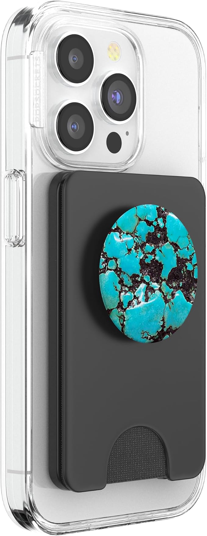 Turquoise Marble Stone Slab Print Southern Glam Phone Grip PopSockets Adhesive PopGrip
