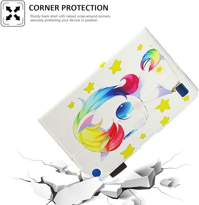 Case for Kindle Fire 7 TabletDteck Full Protective Flip Adjustable Stand Auto Wake/Sleep Smart Cover with Pencil Holder for Kindle Fire 7 Tablet 9th/7th/5th Generation 2019/2017/2015 ReleaseKing Dog