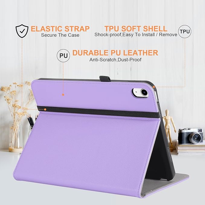 for iPad A16 Case 11 Inch 2025Cover for iPad 10th 11th Generation Case with Pencil HolderBlack