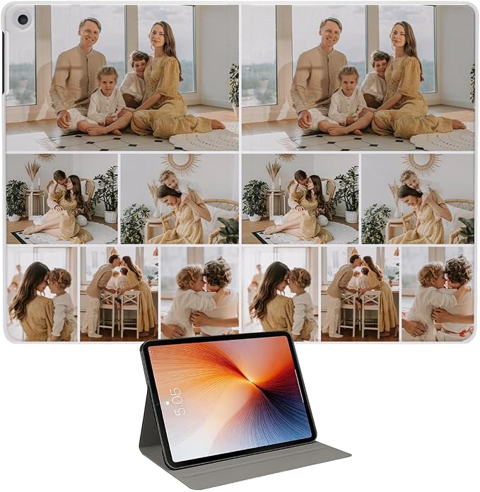 Custom Case for iPad Air 3rd Generation 2019 / iPad Pro 2017 10.5 inch Personalized Customized Picture Logo Text Name PU Leather Tablet Cover Premium Folio Flip Stand Case Auto Wake/Sleep