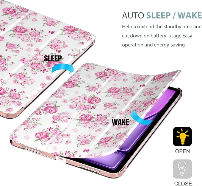 ProCase Smart Case for iPad Air 11-inch M4/M3/M2 &amp Air 10.9 5th/4th Gen | Hard Back Cover with Auto Sleep/Wake Slim Lightweight Case for iPad Air 11 2026/25/24 &amp 10.9 2022/2020-Aqua