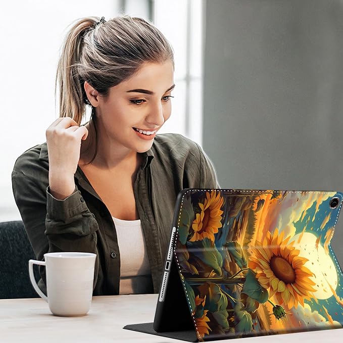 Case for Samsung Galaxy Tab S10 FE Plus 5G Multi-Angle Stand Smart Cover Shockproof with Auto Wake/Sleep for Galaxy Tab S10 FE+ 13.1 Inch (SM-X620/SM-X626B) 2025 Magic Mushrooms Fungus