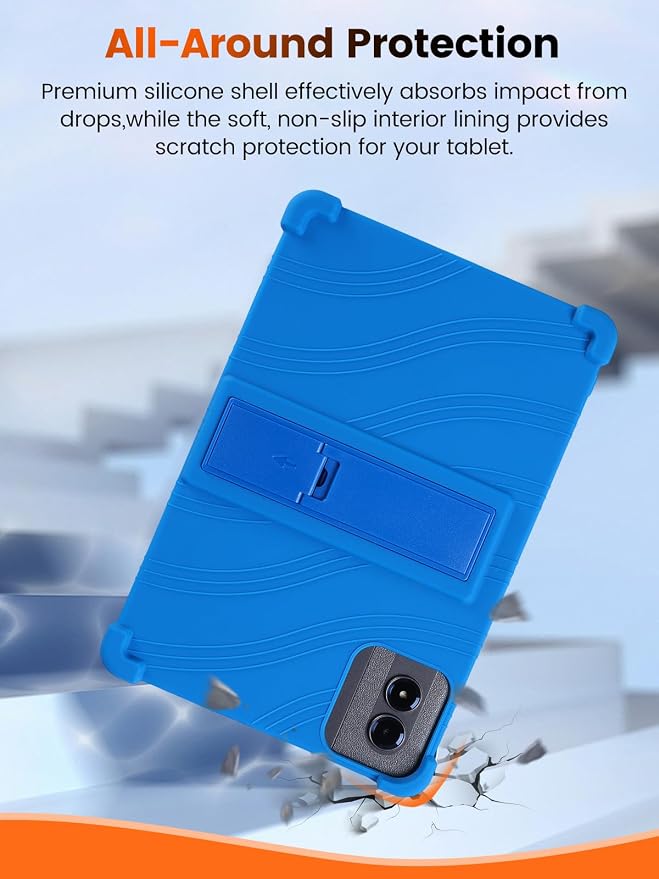 Case Compatible with TABWEE T50 11 inch Tablet – Shockproof Silicone Protective Case with Kickstand Anti-Slip Drop-Resistant Business Style (Black)