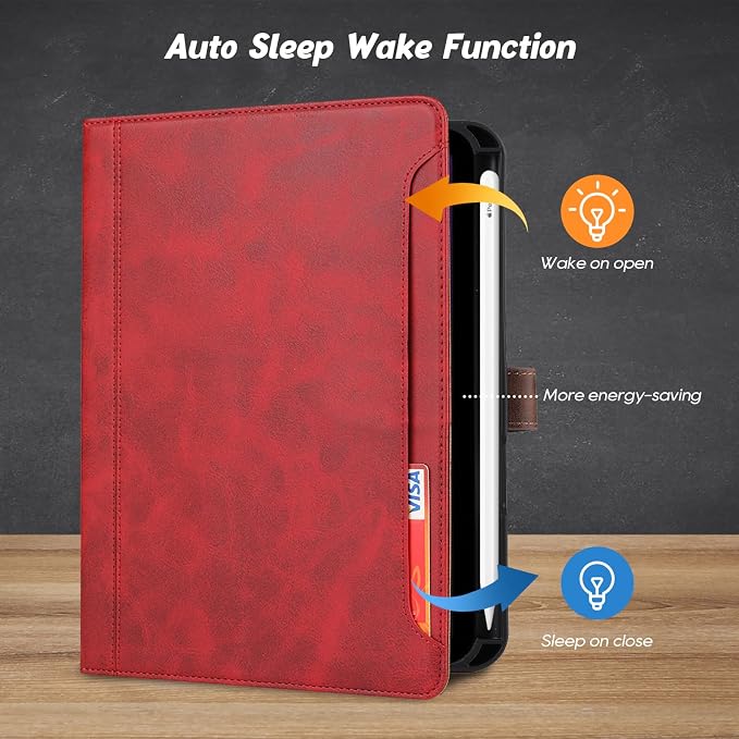 Flip Case for Apple iPad 10.2 9th 8th 7th Generation 2021/2020/2019 Pencil Holder Smart Cover Auto Sleep Wake Protective Documents Pocket Stand Snap Closure Case for iPad 10.2 Inch Black