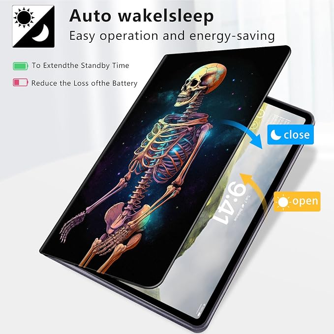 Case for iPad Air 11-inch (M4 2026 / M3 2025 / M2 2024) iPad Air 5th/4th Gen (2022/2020) 10.9 Slim PU Leather Folio Stand &amp Auto Sleep/Wake Protective Smart Cover Tree Fluorescent