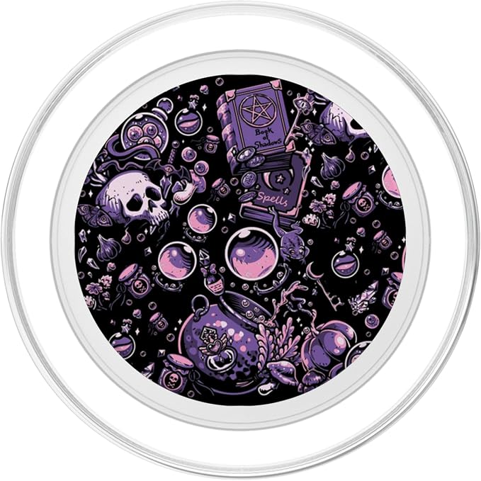 Witch's Essentials Pattern Witchy Design Halloween Cute PopSockets Adhesive PopGrip