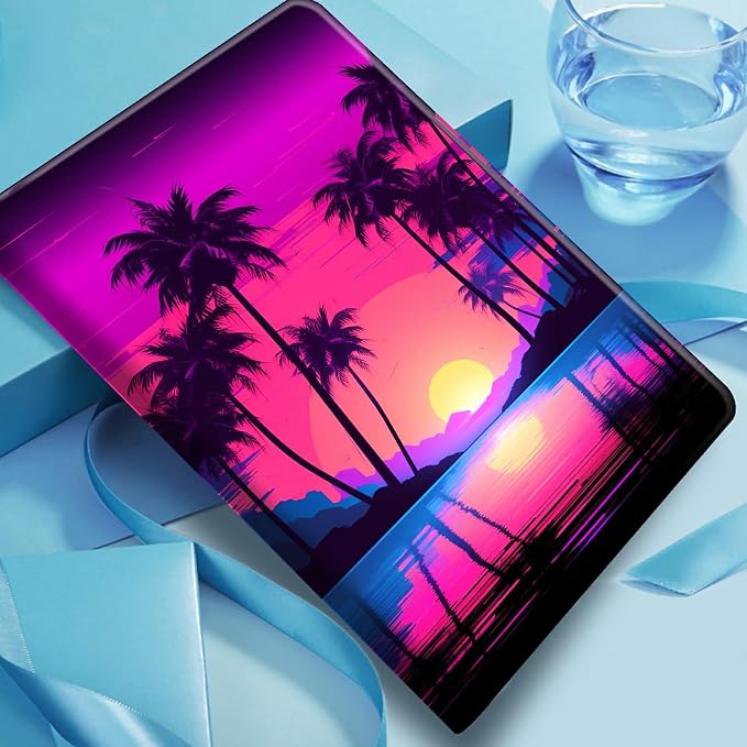 Case for Fire 7 Tablet &amp Fire 7 Kids (12th Gen 2022 Release) - Slim PU Leather Protective Smart Cover with Auto Sleep/Wake &amp Multi-Angle StandBlue Dandelion