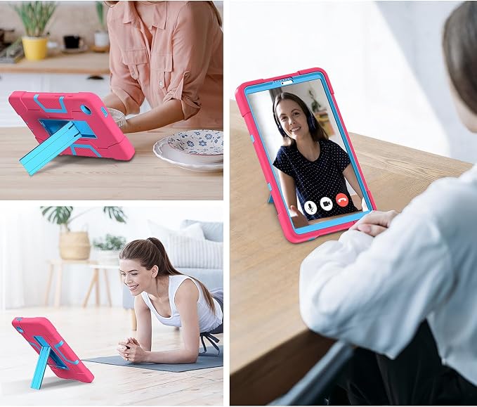 case for Galaxy Tab A9 8.7 2023 Case Hard PC Soft Silicone Kickstand Rugged Heavy Duty High Impact Protective Case for Samsung Galaxy Tab A9 8.7 Inch 2023 SM-X110 SM-X115 Black