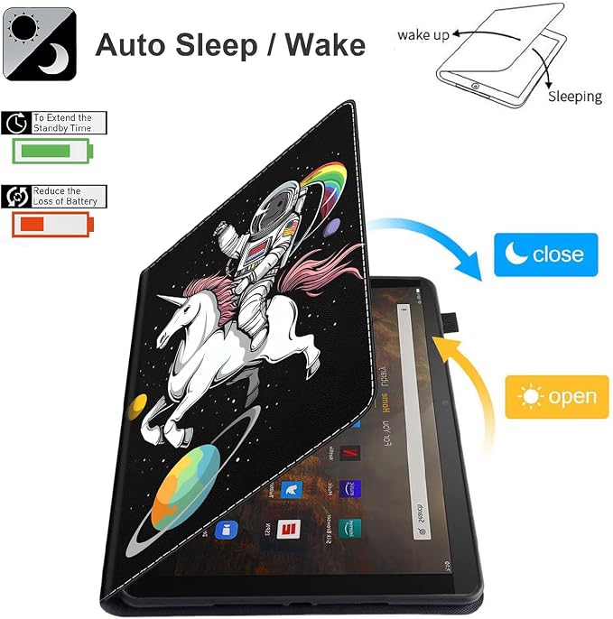 Case for Amazon Kindle Fire Max 11 Case (13th Gen 2023 Release) 11，Slim Fit Foldable Standing Cover Case with Auto Sleep/Wake for Fire 11 Max Tablet，Skull and Fire