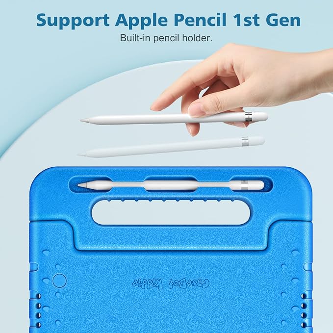 Fintie Kid-Friendly Case for iPad (A16) 11th Gen 11-inch iPad 10th Gen | for iPad 10th Generation 10.9 EVA Foam Lightweight Shockproof Handle Stand Cover Pencil Holder for Girls &amp Boys Blac