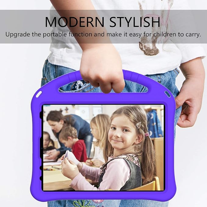 Dteck Kids Case for iPad 10.2 - Shockproof Rugged EVA Handle Stand Child Proof Case for iPad 9/8/7 Generation Black