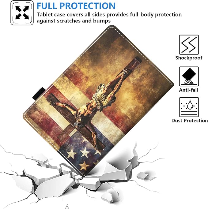 Case for Amazon Fire HD 8/HD 8 Plus Tablet (8 12th/10th Generation 2024/2022/2020 Release) Slim PU Leather Stand Folio Cover with Auto Wake Sleep African Woman Wolf