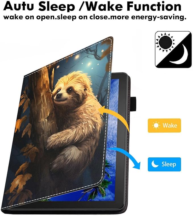 Case for Amazon Kindle Fire HD 8/Fire HD 8 Plus Tablet (12th/10th Generation 2024/2022/2020 Release) Slim PU Leather Cover with Card Slot &amp Auto Wake/Sleep African American Women