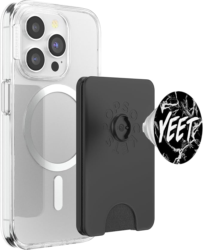 Cool Yeet Saying Design Funny Pop Up Gift for Kids on Black PopSockets Adhesive PopGrip