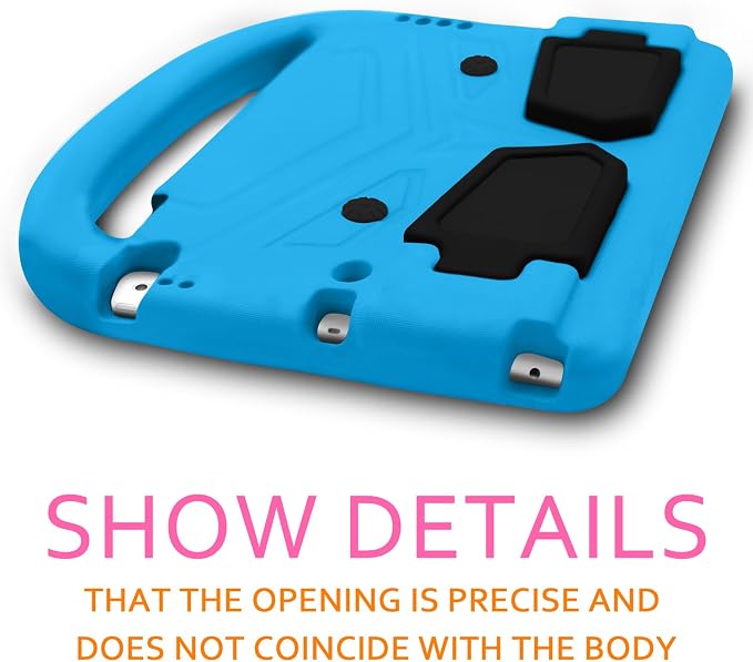 Kids Case for 7.9 iPad Mini 5/4/3/2/1 Silicone Shockproof Cover with Handle Kickstand Black