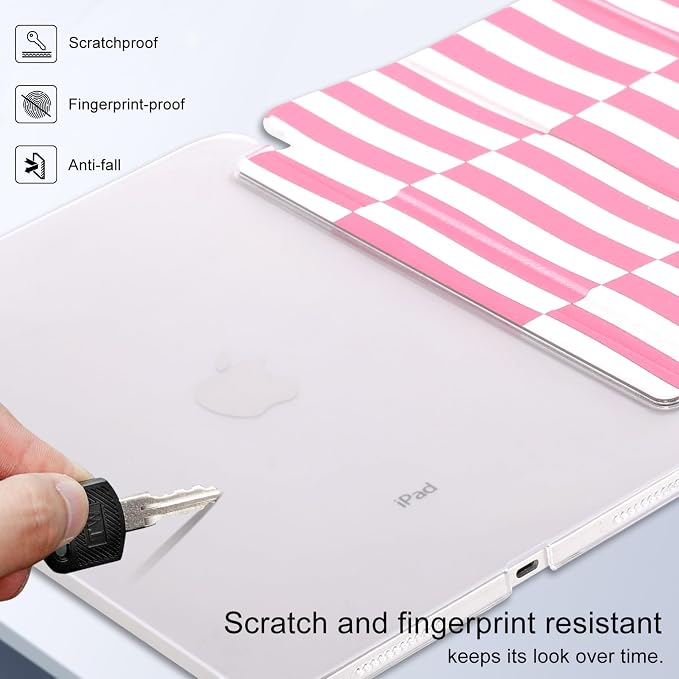 case for ipad 11th Generation11 Inch 2025 (A16 Chip) &amp 10th Gen 10.9 Inch 2022 - Slim Scratch-Resistant Hard PC Translucent Back Shell Smart Cover Wake/Sleep FunctionBlack Bow