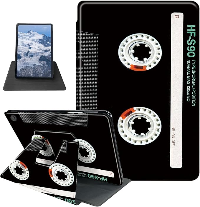 Case for Kindle Fire 7 Tablet (12th Generation 2022 Release) Baseball Theme 360 Degree Rotating Stand Protective Cover with Auto Sleep/Wake for Fire 7 2022 Tablet