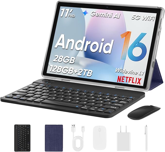 TUOHAITIME 2026 Upgraded Android 16 Tablet 11 inch Android Tablets