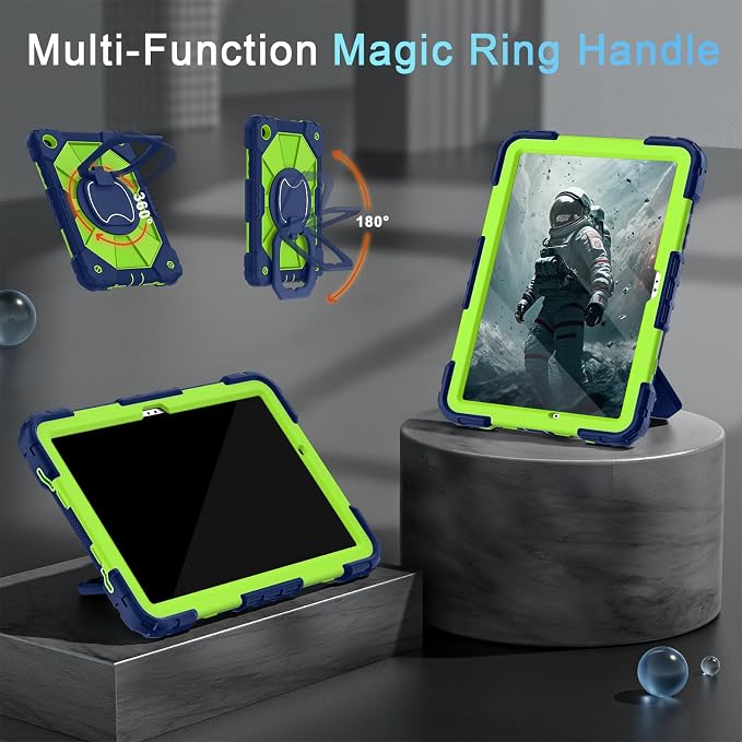 Auizotl Case for Samsung Galaxy Tab A11+/A9+ Plus 11 Inch with Screen Protector/Rotating Stand/Pen HolderMilitary Grade Shockproof Cover for Galaxy Tab A11 Plus /A9 Plus CasesBlack