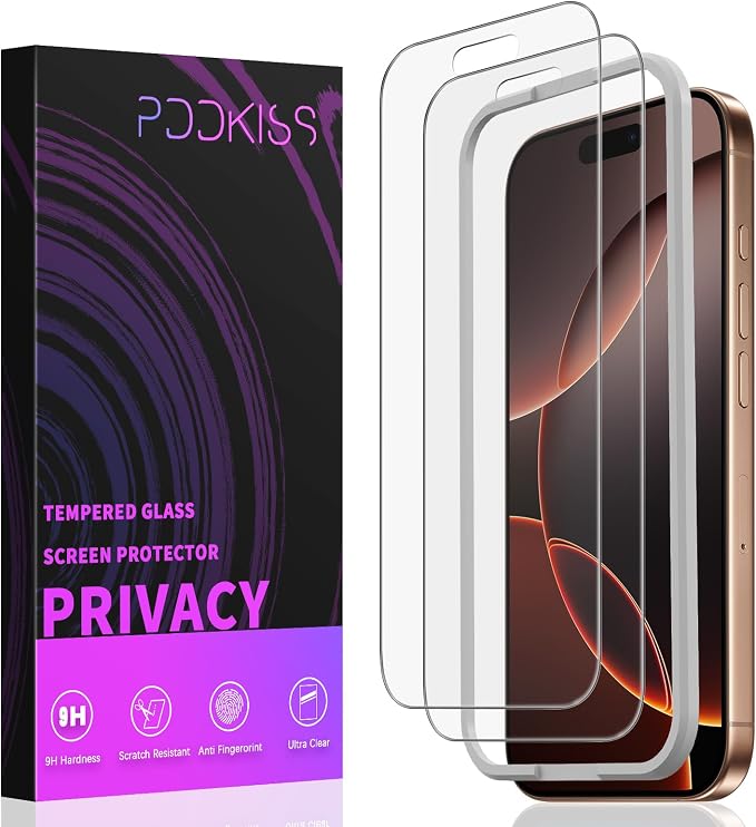 PDDKISS 2 Pack Screen Protector for iPhone 12/iPhone 12 Pro (2020) 6.1 inch Shatterproof Tempered Glass