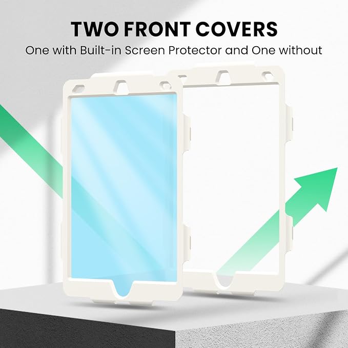 SEYMAC for iPad 9th/8th/7th Generation Case 10.2 2021-2019 Full-Body Shockproof Protective Case with Screen Protector Rotating Stand/Handle/Shoulder Strap for iPad 10.2 Blue/Black