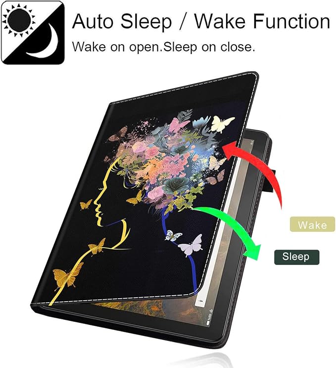 Case for All-New Kindle Fire HD 8 Tablet (12th/10th Generation 2020/2022 Release) &amp Fire HD 8 PlusPremium PU Leather Folio Stand Cover Case with Smart Auto Wake/Sleep Smoke Flag of Mexico Flag