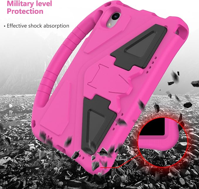 YRH for Urao C107 10.1 inch Tablet Case 2024 Kids EVA Shockproof Cover with Handle Kickstand for Urao Android Tablet 10.1'' (Black)