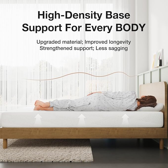 Novilla Twin XL Mattress, 8 Inch Twin XL Mattress in a Box, Gel Memory Foam Mattresses with Comfort Foam for Cooling Night Sleep, Pressure Relief, CertiPUR-US Certified