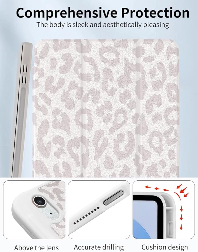 Case for iPad 9th/ 8th/ 7th Generation Case 10.2&amp10.5 Inch (2021/2020/2019 Release) Slim Lightweight Soft Trifold Back Cover with Pencil Holder &amp Auto Sleep/Wake CoverBeige Checkered