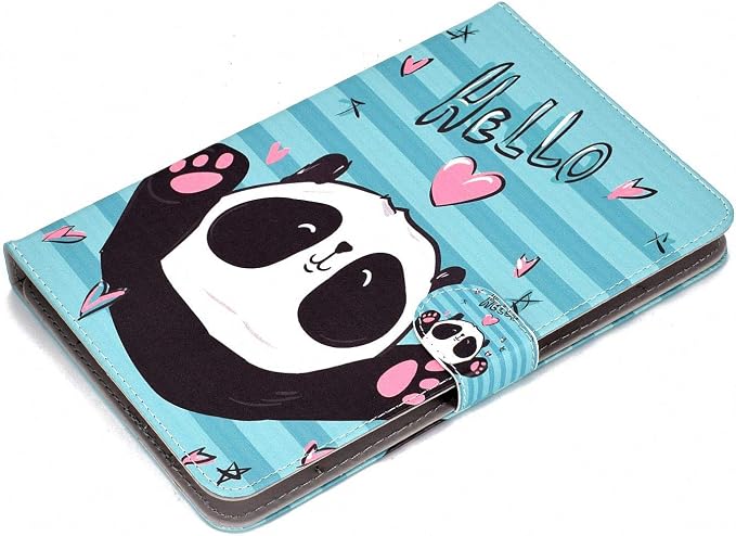 Universal 7 Inch Tablet Case Techcircle Ultra Slim Lightweight PU Leather Stand Folio Flip Wallet Protective Shell Case [Card Slots] [Magnetic Closure] for All 7 Android Tablet PC Cherry Blossom