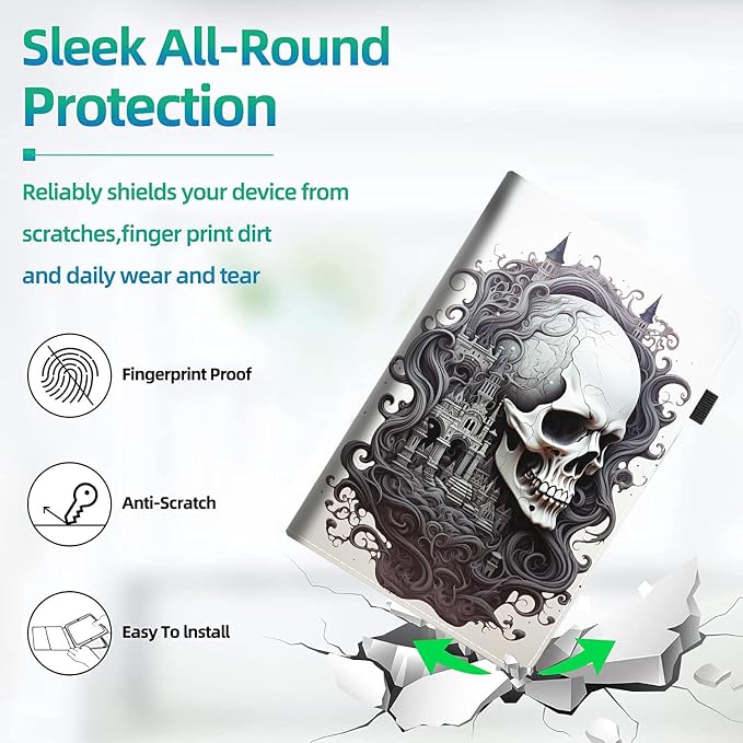 Case Cover for Amazon All-New Kindle Fire 7 Tablet (2022 Release-12th Generation) Latest Model 7 Slim Folding Stand Cover with Auto Wake/Sleep Dancing Skeleton in Mexican Costume