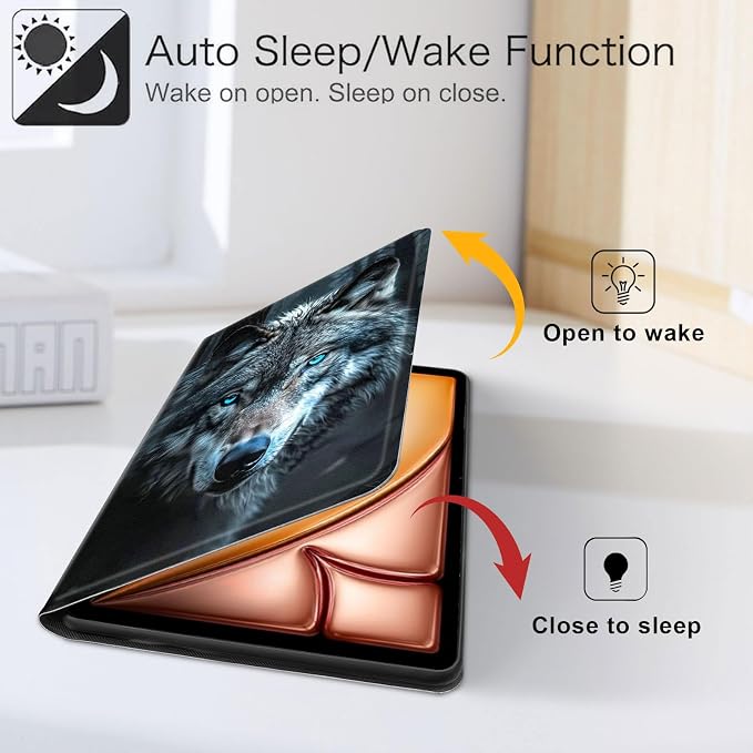 for iPad 11th Generation (A16 2025) 11 / iPad 10th Gen 10.9 2022 Case 360° Rotating PU Leather Stand Cover with Auto Sleep/Wake Shockproof TPU Backl Two Dragons Fighting