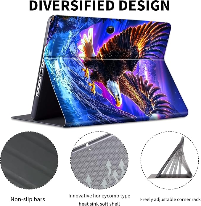 Case for Microsoft Surface Pro 11/10 / 9 13 InchPU Leather Cute Slim Folio Adjustable Stand Cover Case for Surface Pro 11th Edition AIAutumn Red Forest