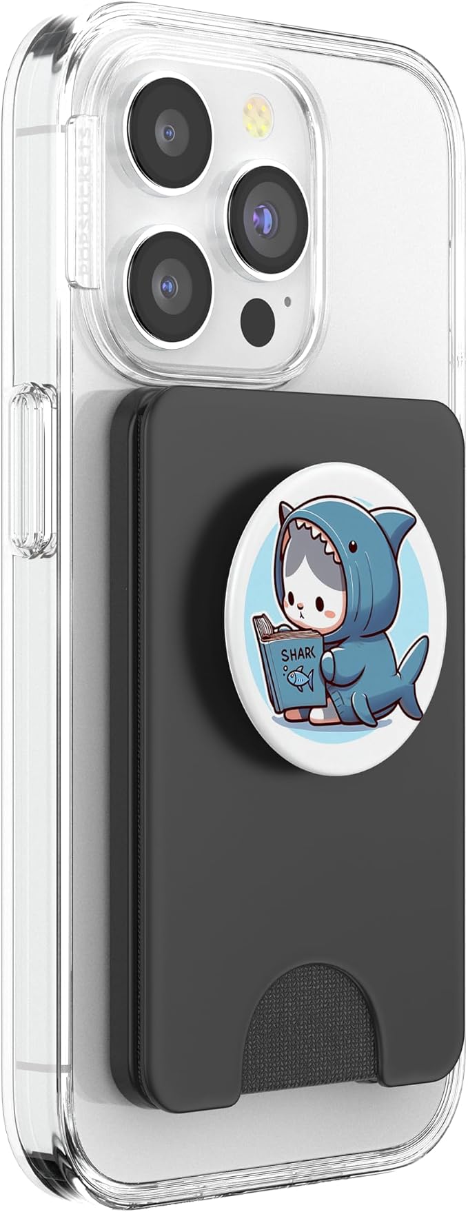 Shark Cat PopSockets PopWallet for MagSafe