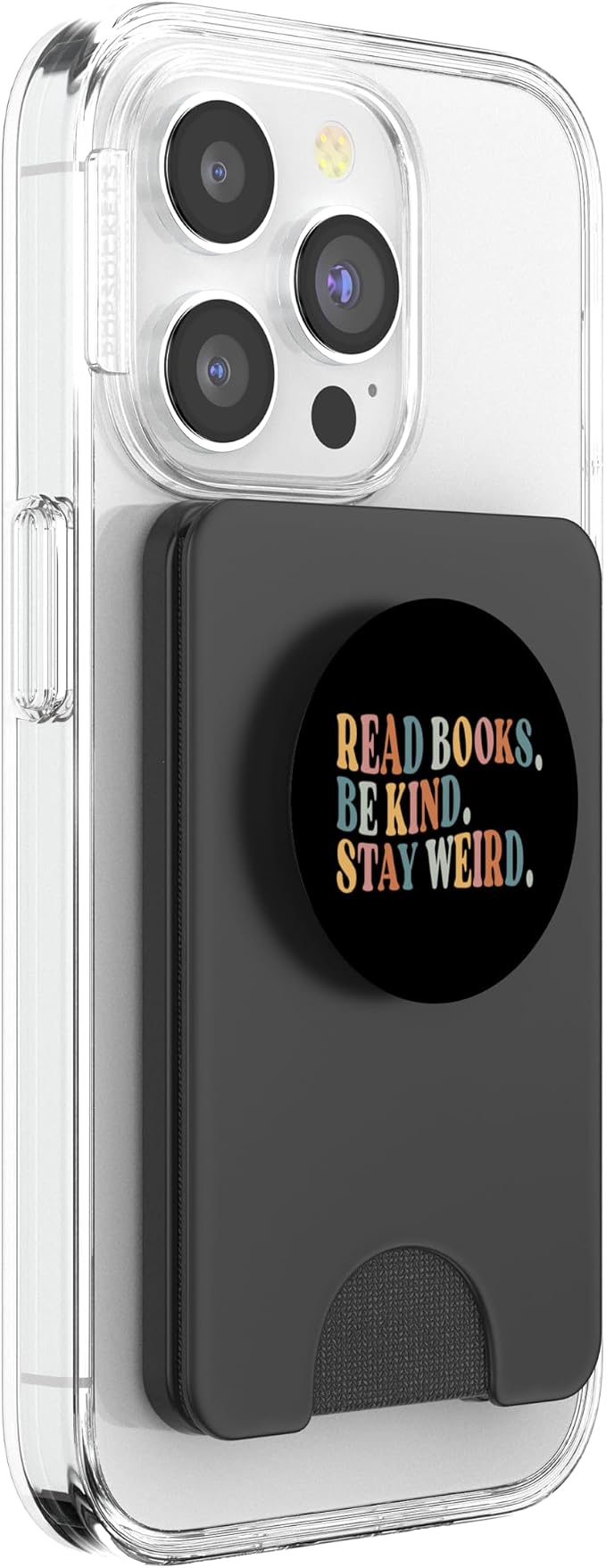 Read Books Be Kind Stay Weird Funny Book Lover PopSockets Adhesive PopGrip
