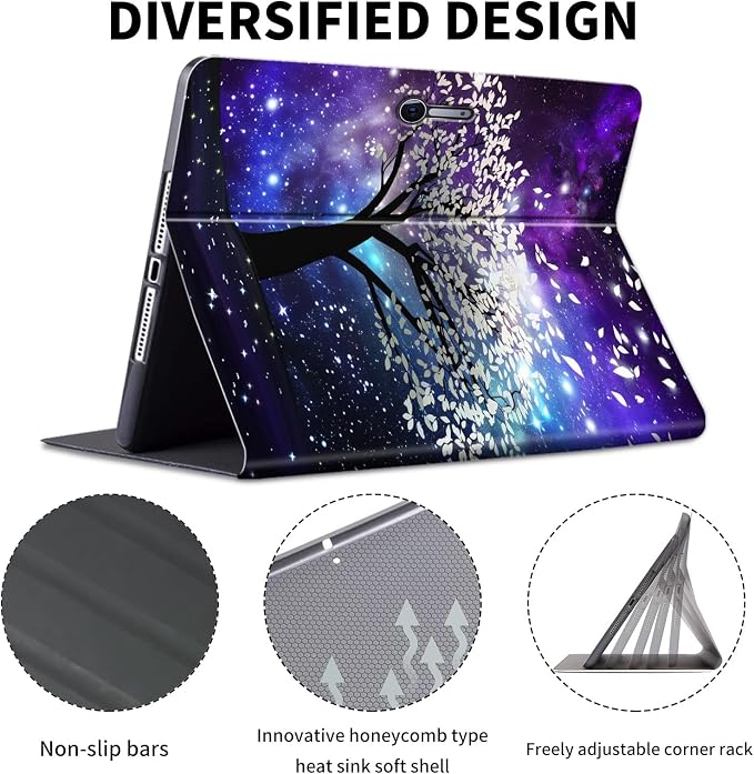 Case for Microsoft Surface Pro 11/10 / 9 13 InchPU Leather Cute Slim Folio Adjustable Stand Cover Case for Surface Pro 11th Edition AIAutumn Red Forest