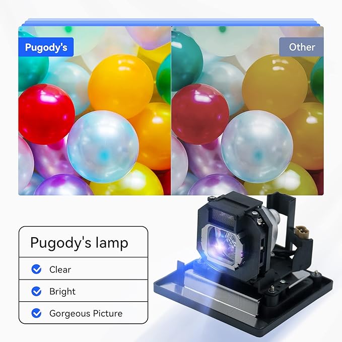 Pugody ET-LAE1000 Premium Quality Replacement Projector Lamp Bulb with Housing for Panasonic PT-AE1000 PT-AE2000 PT-AE3000 TH-AE1000 TH-AE2000 TH-AE3000 PT-AE1000U PT-AE2000U PT-AE3000U