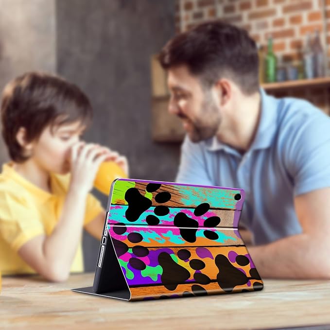 Case for Samsung Galaxy Tab A9 Plus 2023/A11 Plus 2025 11 inch Lightweight Protective PU Leather Smart Stand Cover with Auto Wake Sleep Tablet Case Cover - American Flag &amp Fish
