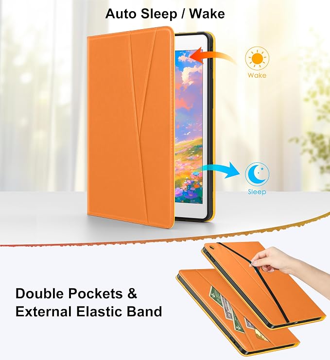 DTTO for iPad 9th/8th/7th Gen Case 10.2 Inch (2021/2020/2019) Brown | 360 Degree Rotating Premium Faux Leather Folio Stand Cover with Pencil Holder Auto Sleep/Wake Multiple Angles Hand Strap