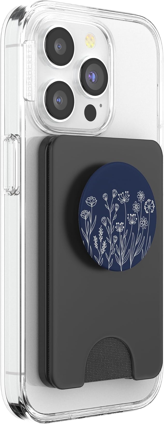 Navy Blue Aesthetic Cute Wildflowers Women Floral Daisy PopSockets Adhesive PopGrip