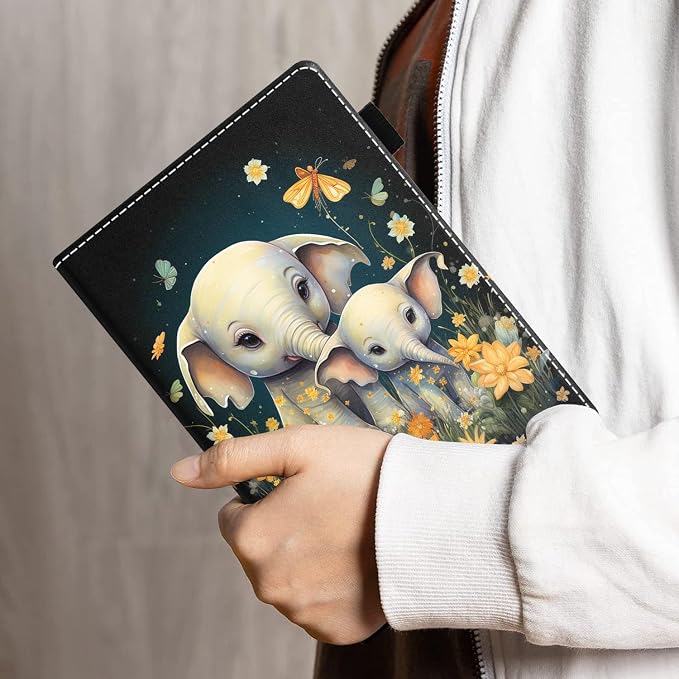 Case for Amazon Kindle Fire HD 10 Tablet 10.1 (9th/7th Generation 2019/2017 Release) - PU Leather Folio Case with Smart Auto Wake/Sleep African American Girl